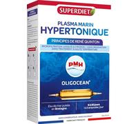 SUPERDIET OLIGOCÉAN - PMH Plasma Marin Hypertonique - Principes de Quinton - Fabrication française - 30 ampoules de 10 ml