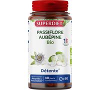 Superdiet Passiflore Aubepine Bio 80 comprimés