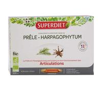 SUPERDIET - PRÊLE HARPAGOPHYTUM BIO - Mobilité articulaire - Phytothérapie - Fabrication Française - 20 ampoule de 15 ml