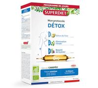 SUPERDIET - PROTOCOLE DÉTOX BIO - Détox - Programme en 3 Phases - Phytothérapie - Fabrication Française - 30 ampoules 10 ml
