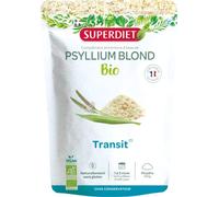 SUPERDIET - PSYLLIUM BLOND BIO - Transit naturel, Bien-être digestif- Fabriqué en France- Sachet papier refermable - Téguments 200 g