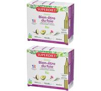 Superdiet Quatuor Bio Foie - Radis Noir, Artichaut, Chardon, Romarin Solution Orale 2x20x10 ml