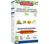 SUPERDIET Quatuor Passiflore Sommeil Bio - 20 ampoules de 15 ml 10% avec le code: 926CE Ampoule(S) Buvable(S) pc(s)