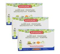 Superdiet Quatuor Passiflore Sommeil Paisible Bio Lot de 3 x 20 ampoules