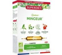 Minceur, Drainage, Elimination rénale - Bio - Ampoules | Cure de 20 ampoules 10ml- Thé Vert, Bouleau, Reine des Prés, Vigne Rouge, Vinaigre de Cidre- Fabrication française- Superdiet