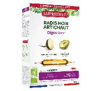 SuperDiet Ampoules Radis Noir & Artichaut Bio – Transit & Digestion – 20 ampoules