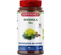 SUPERDIET - RHODIOLA BIO - Résistance au stress, Équilibre émotionnel - Phytothérapie - Fabrication Française - 90 Gélules