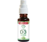 Superdiet Spray buccal Vitamine D3 1000 UI 100% d'origine végétale 20 ml