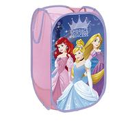 SUPERDIVER - Corbeille pliable Princesses Disney - Licence officielle Disney - Idéale pour ranger les jouets et vêtements - 36x36x58 cm - Légère et compacte - Parfaite pour les enfants.