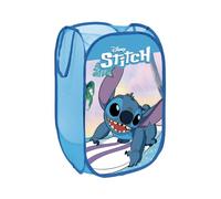 SUPERDIVER - Corbeille pliable Stitch - Licence officielle Disney - Idéale pour ranger les jouets et vêtements - 36x36x58 cm - Légère et compacte - Parfaite pour les enfants.