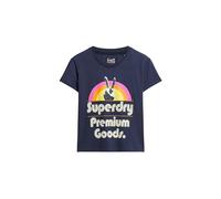 Superdry 70'S Retro Font Graphic Tee Chemise Business, Bleu Marine (Lauren Navy), 38 Femme