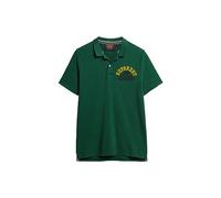 Superdry Applique Classic Fit Polo Tricot, Vert (Erin Green), XL Homme