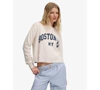 Superdry - Ath Essential Graphic Ls Top - T-shirt femme Oat Beige Marl - UK 12 - M