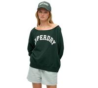 Superdry Sweatshirt Athletic Essential Bardot Crew Vert L Femme