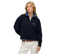 Superdry Athletic Essential Graphic Rugby Long Sleeve Polo Bleu M Femme