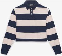 Superdry Athletic Essential maillot de rugby à Rayure Raccourci Rose/Marine EU 40 (UK 12)