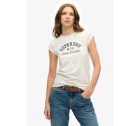 Superdry Athletic Essential Slub Short Sleeve T-shirt Beige,Gris L Femme