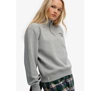 Superdry Athletic Essentials Graphic Half Zip Sweatshirt Gris FR 44 (EU 42)