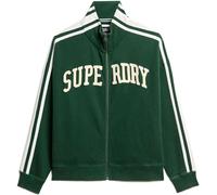 Superdry Green Athletic Essentials Applique Loose Zip Track Top