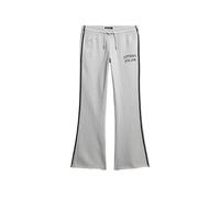 Superdry Athletic Essentials Pantalon de jogging pour femme avec rayures et évasé, Gris glacier chiné, 40