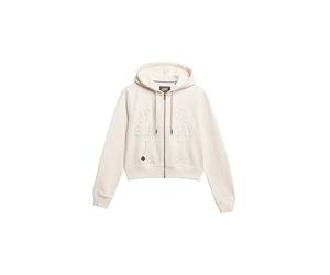 Superdry Athletic Essentials Sweat à capuche court zippé pour femme, 38