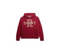 Superdry Ath Ess Appliq Relaxed Hoodie Rouge M Femme