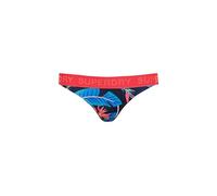 Superdry Bas de bikini classique pour femme avec logo, Bleu marine Paradis, XXS