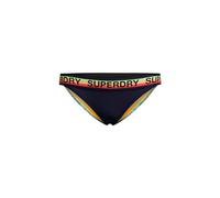 Superdry Bas de bikini classique pour femme avec logo, Bleu marine vif, S