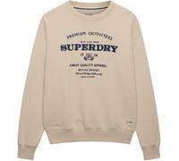 Superdry Beige Luxe Casual Loose Fit Crew Neck Sweatshirt