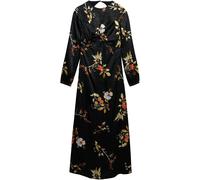 Superdry Black Floral Long Sleeve Dress Black EU 38 (UK 10)