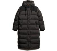 Superdry Black Grid Rip-Stop Longline Puffer Coat