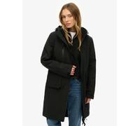 Superdry Black Hooded Longline Shell Parka