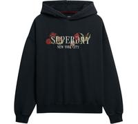 Superdry Black Night Garden Relaxed Hoodie