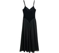 Superdry Black Velvet Corset Strapless Dress Black EU 42 (UK 14)