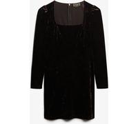 Superdry Black Velvet Square Neck Mini Dress Black EU 36 (UK 8)