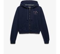 Superdry Blue Athletic Essentials Cropped Zip Hoodie