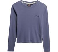 Superdry Blue Athletic Essentials Logo Garment Dyed Ribbed Top