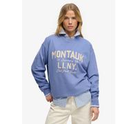 Superdry Blue Beach Large Crew Neck Sweat Top