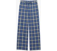 Superdry Blue Check Cotton Check Elastic Trousers