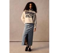 Superdry Blue Denim Split Maxi 100% Cotton Skirt Blue 34