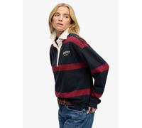 Superdry Blue Heritage Stripe Rugby Shirt Blue EU 38 (UK 10)