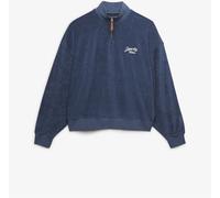 Superdry Blue Heritage Terry Half Zip Sweat Top
