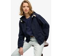 Superdry Blue Hooded Washed Twill Jacket