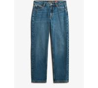 Superdry Blue Mid Rise Straight Leg 100% Cotton Jeans