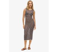 Superdry Blue Zig Zag Knit Midi Dress Blue 10