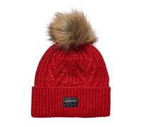 Superdry Bonnet Cable Lux pour Femme, Flame Marl, Taille Unique
