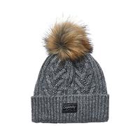 Superdry Bonnet Cable Lux pour Femme, Gris Doux Marl, Taille Unique