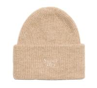 Superdry Bonnet en maille côtelée douce pour femme, Marron coco grillé, taille unique