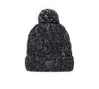 Bonnet - Superdry - Torsadé - Tweed noir - Doublure en Sherpa - Pompon classique