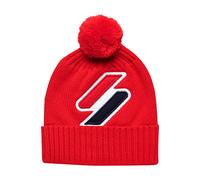 Superdry Bonnet pour homme avec logo Risk Rouge Taille 1, Rouge risque, taille unique